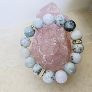 100% Genuine Jadeite Jade Beaded Bracelet NWT